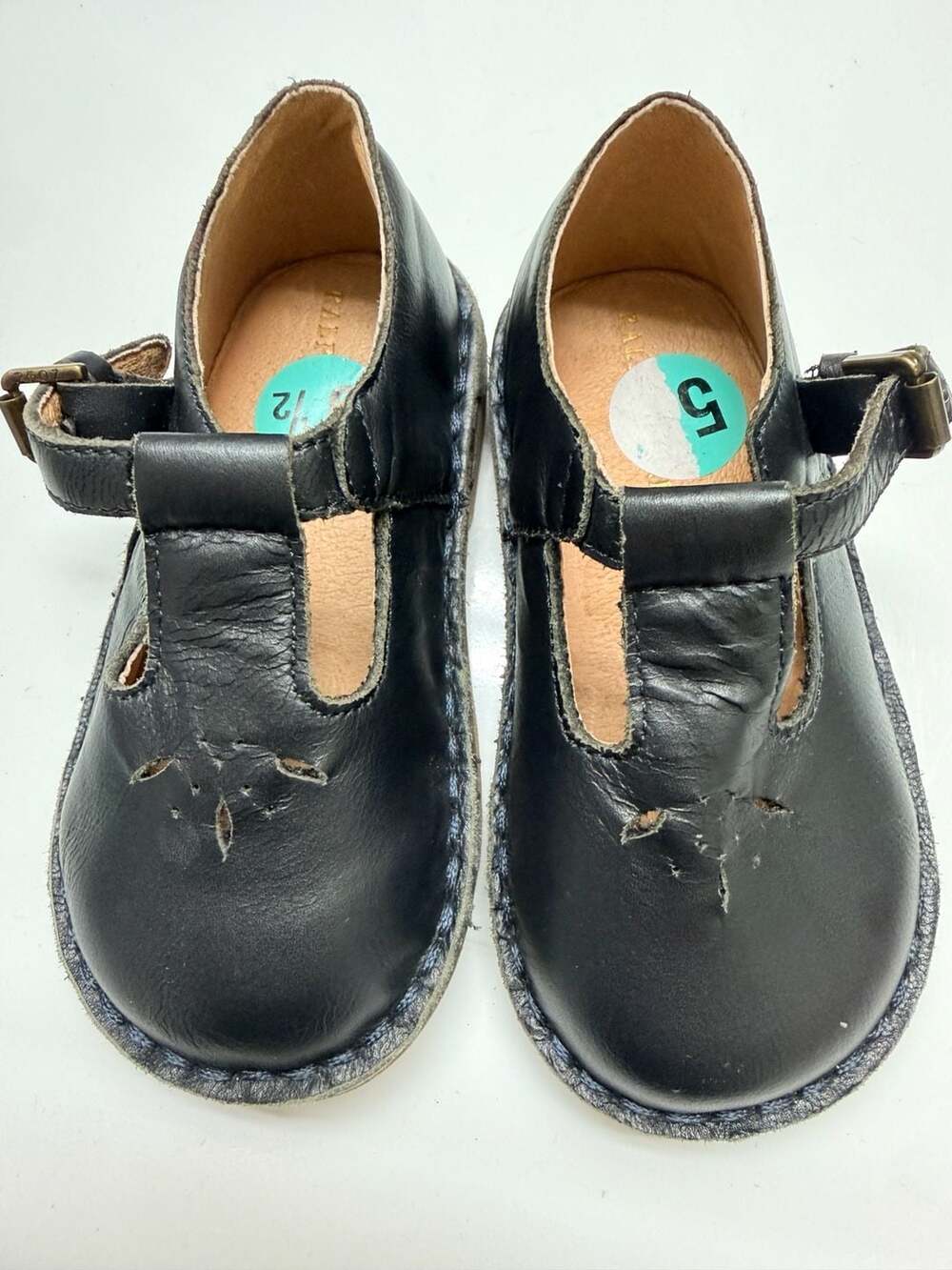 Ralph Lauren Girls Leather T-Strap Mary Jane Dress Shoes Black Toddler 5.5